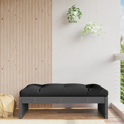 Garden Footstool | Grey | Solid wood pine | Large | Modular