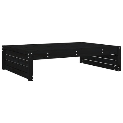 Garden Footstool | Black | Solid pine wood | 120x80 cm | Modular