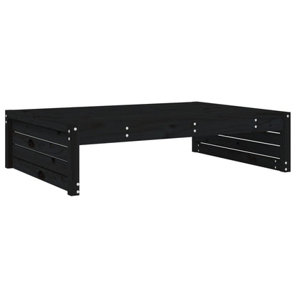 Garden Footstool | Black | Solid pine wood | 120x80 cm | Modular