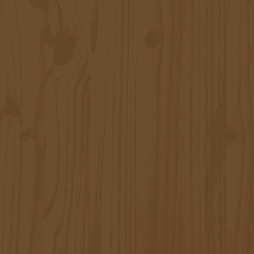 Sun Lounger | Honey Brown | Solid Pine Wood | 199.5 x 60 x 74 cm