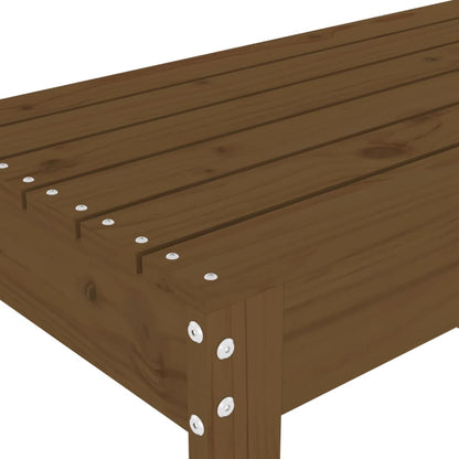 Garden Bench | Honey Brown | Solid Pine Wood | Medium | Durable