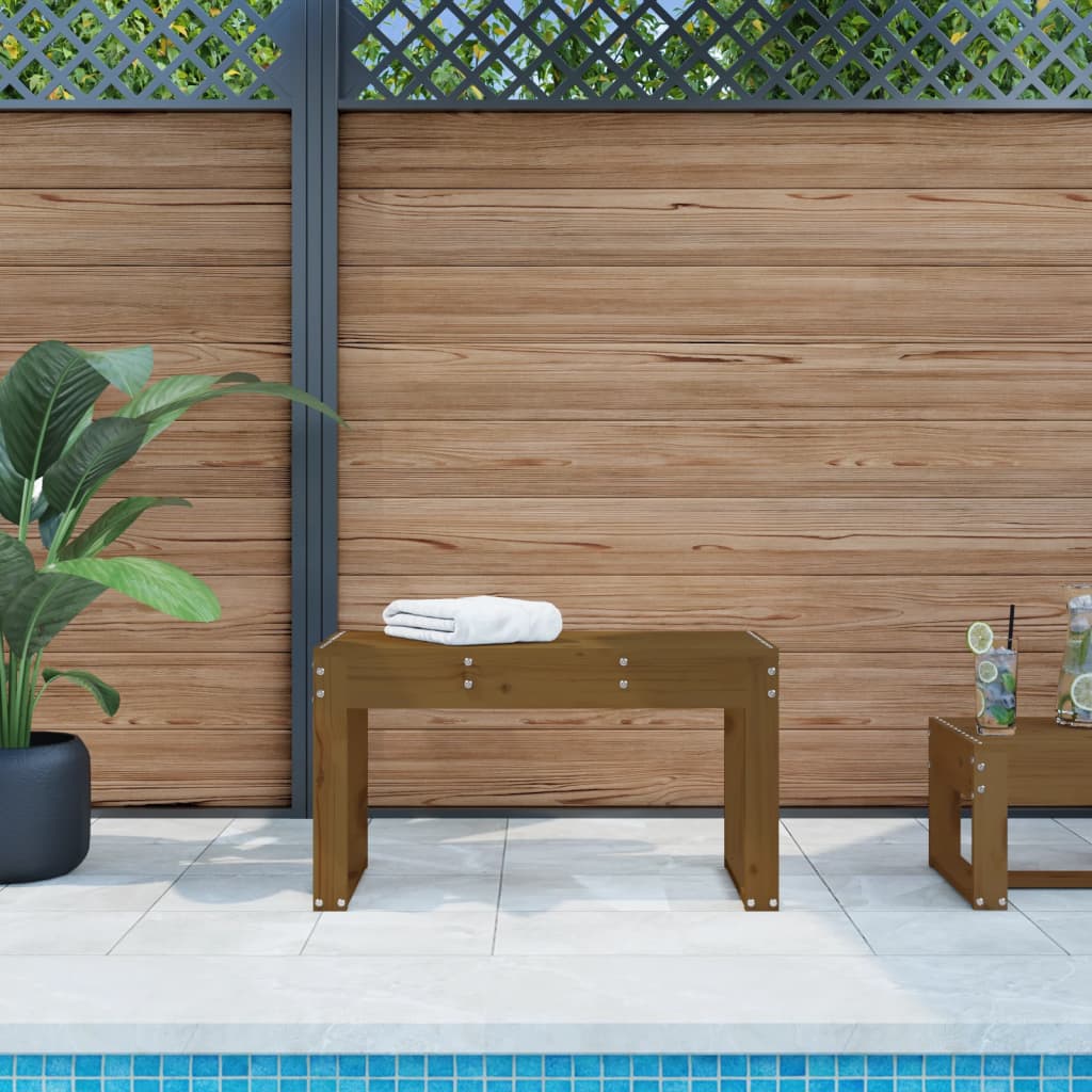 Garden Bench | Honey Brown | Solid Pine Wood | Medium | Durable