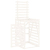 Wheelie Bin Storage White 84x90x128.5 cm Solid Wood Pine