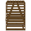 Wheelie Bin Storage Honey Brown 84x90x128.5 cm Solid Wood Pine