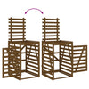 Wheelie Bin Storage Honey Brown 84x90x128.5 cm Solid Wood Pine