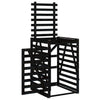 Wheelie Bin Storage Black 84x90x128.5 cm Solid Wood Pine