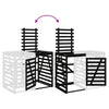 Wheelie Bin Storage Extension Black Solid Wood Pine