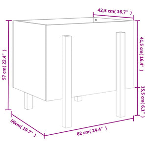 Garden Planter 62x50x57 cm Solid Wood Pine