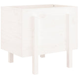 Garden Planter White 62x50x57 cm Solid Wood Pine