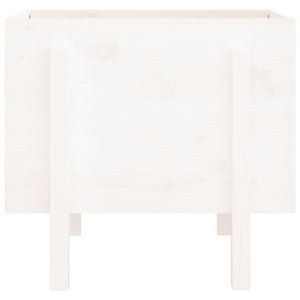 Garden Planter White 62x50x57 cm Solid Wood Pine