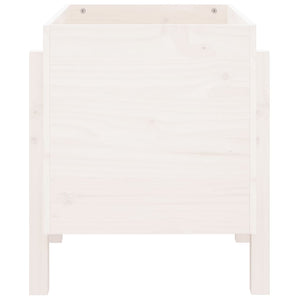 Garden Planter White 62x50x57 cm Solid Wood Pine