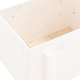 Garden Planter White 62x50x57 cm Solid Wood Pine