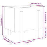 Garden Planter White 62x50x57 cm Solid Wood Pine