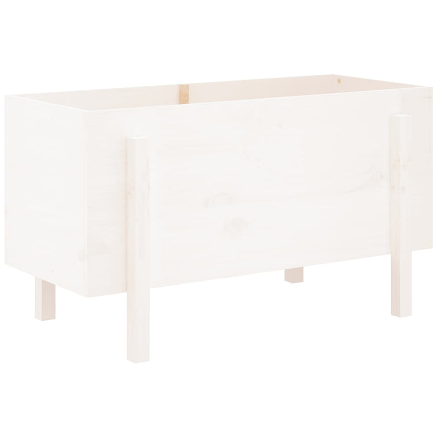 Garden Raised Bed White 101x50x57 cm Solid Wood Pine
