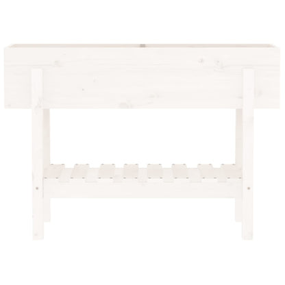 Garden Raised Bed White 101x30x69 cm Solid Wood Pine