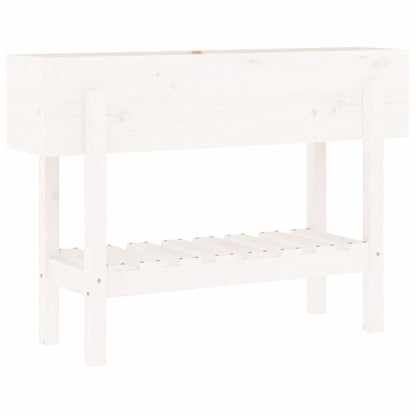 Garden Raised Bed White 101x30x69 cm Solid Wood Pine