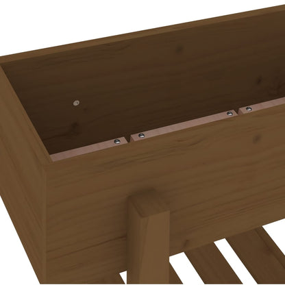 Garden Raised Bed Honey Brown 101x30x69 cm Solid Wood Pine