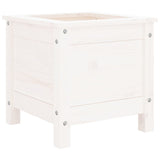 Garden Planter White 40x40x39 cm Solid Wood Pine