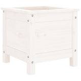 Garden Planter White 40x40x39 cm Solid Wood Pine