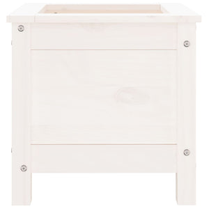 Garden Planter White 40x40x39 cm Solid Wood Pine