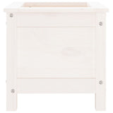 Garden Planter White 40x40x39 cm Solid Wood Pine