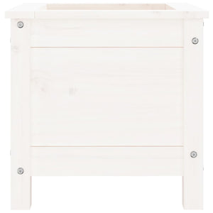 Garden Planter White 40x40x39 cm Solid Wood Pine