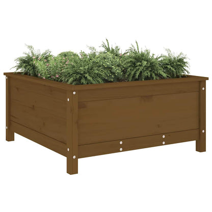 Garden Planter Honey Brown 82.5x82.5x39 cm Solid Wood Pine