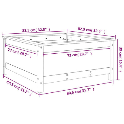 Garden Planter Honey Brown 82.5x82.5x39 cm Solid Wood Pine