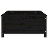 Garden Planter Black 82.5x82.5x39 cm Solid Wood Pine