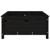 Garden Planter Black 82.5x82.5x39 cm Solid Wood Pine