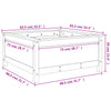 Garden Planter Black 82.5x82.5x39 cm Solid Wood Pine