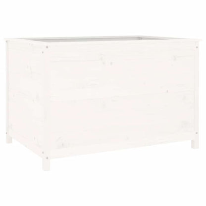 Garden Raised Bed White 119.5x82.5x78 cm Solid Wood Pine