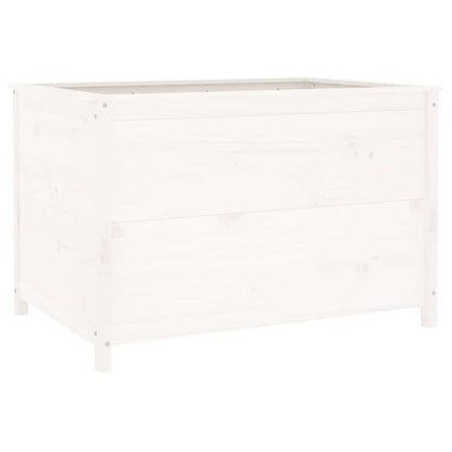 Garden Raised Bed White 119.5x82.5x78 cm Solid Wood Pine