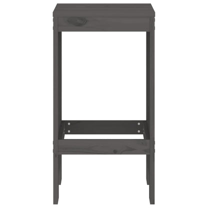 Bar Stools 2 pcs Grey 40x36x75 cm Solid Wood Pine