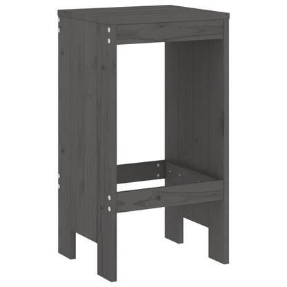 Bar Stools 2 pcs Grey 40x36x75 cm Solid Wood Pine