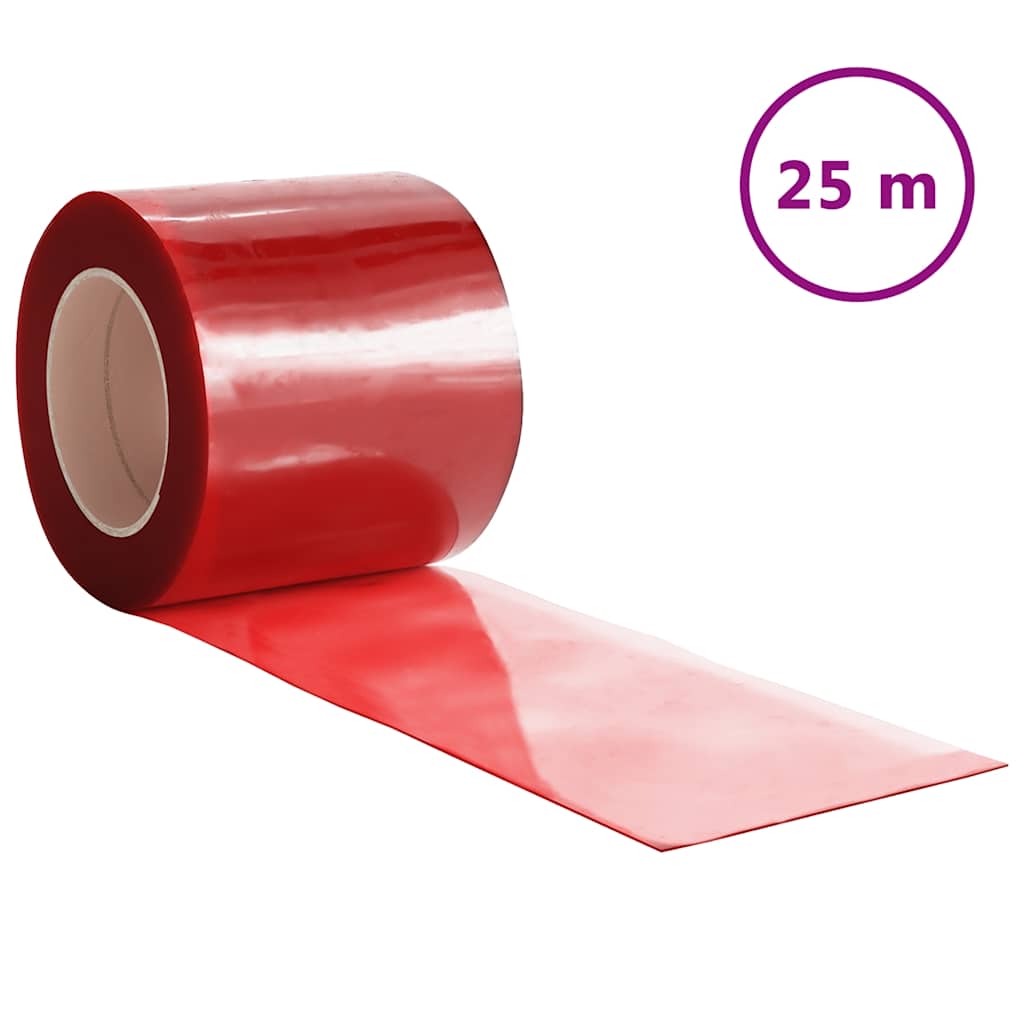 Door Curtain Red 200 mmx1.6 mm 25 m PVC