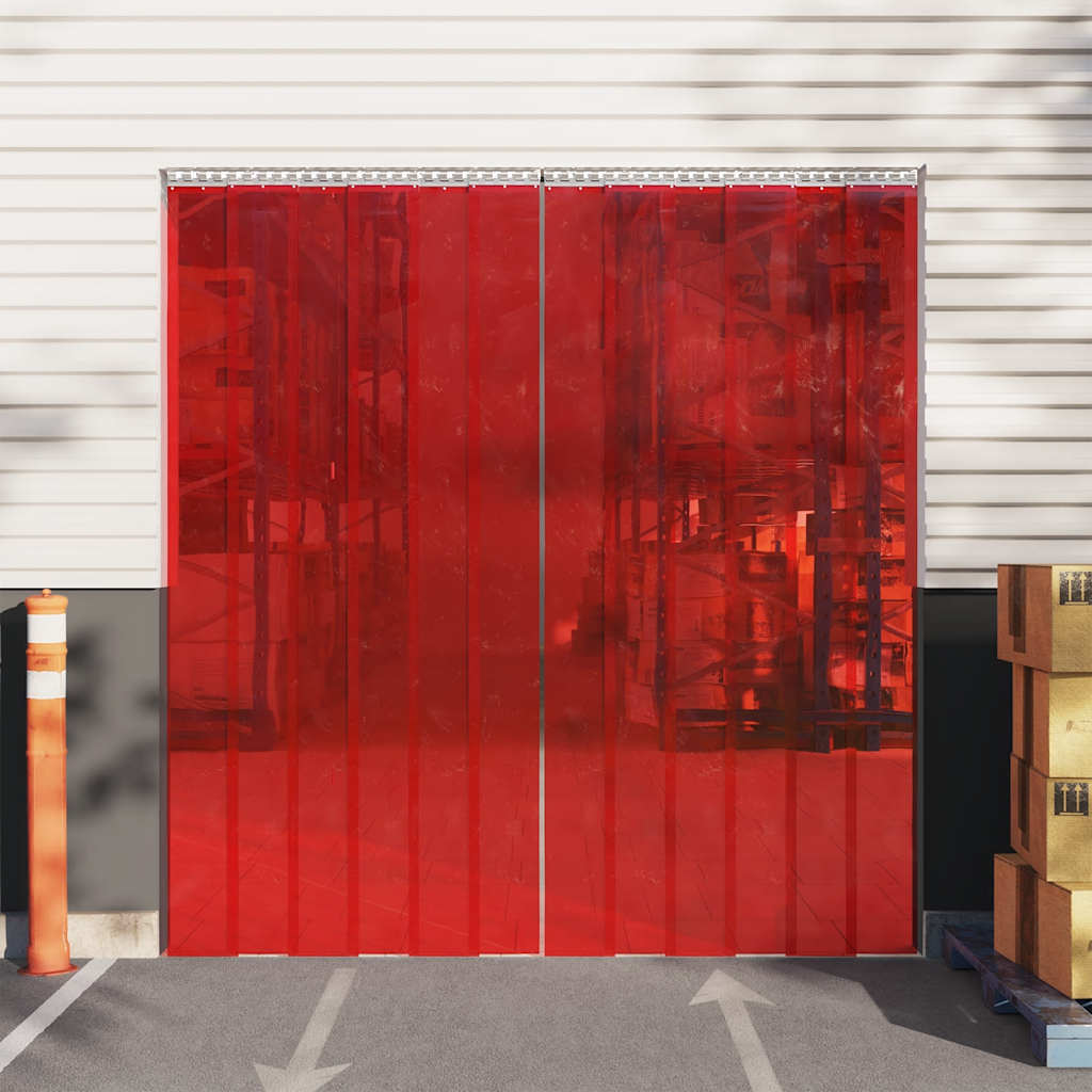 Door Curtain Red 200 mmx1.6 mm 25 m PVC