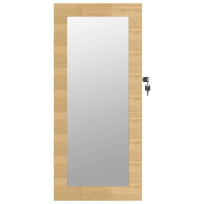 Mirror Jewelry Cabinet White Engineered wood 11.8x3.3x26.4 in