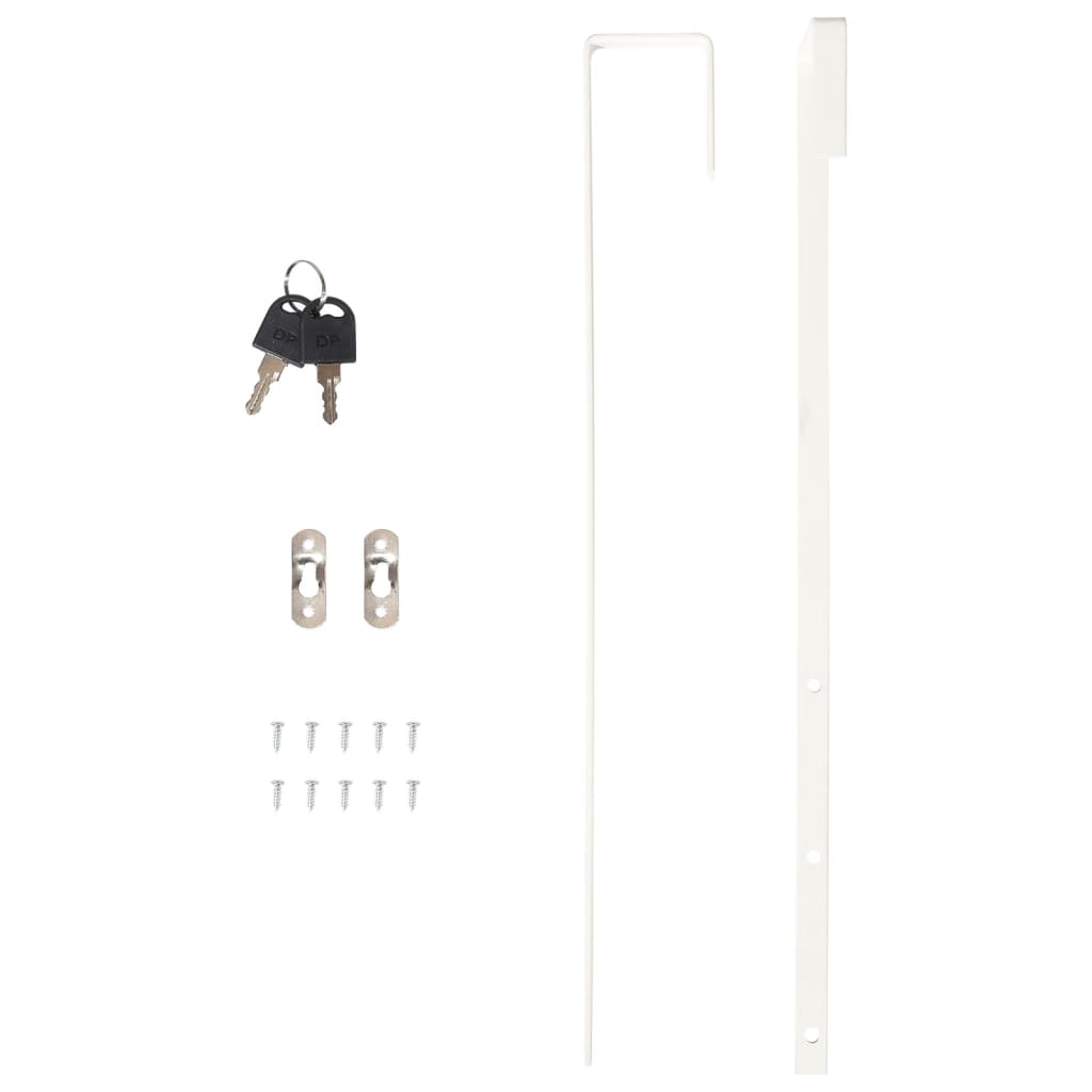 Mirror Jewelry Cabinet White Engineered wood 11.8x3.3x26.4 in