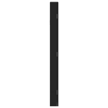 Mirror Jewellery Cabinet Wall Mounted Black 30x8.5x106 cm