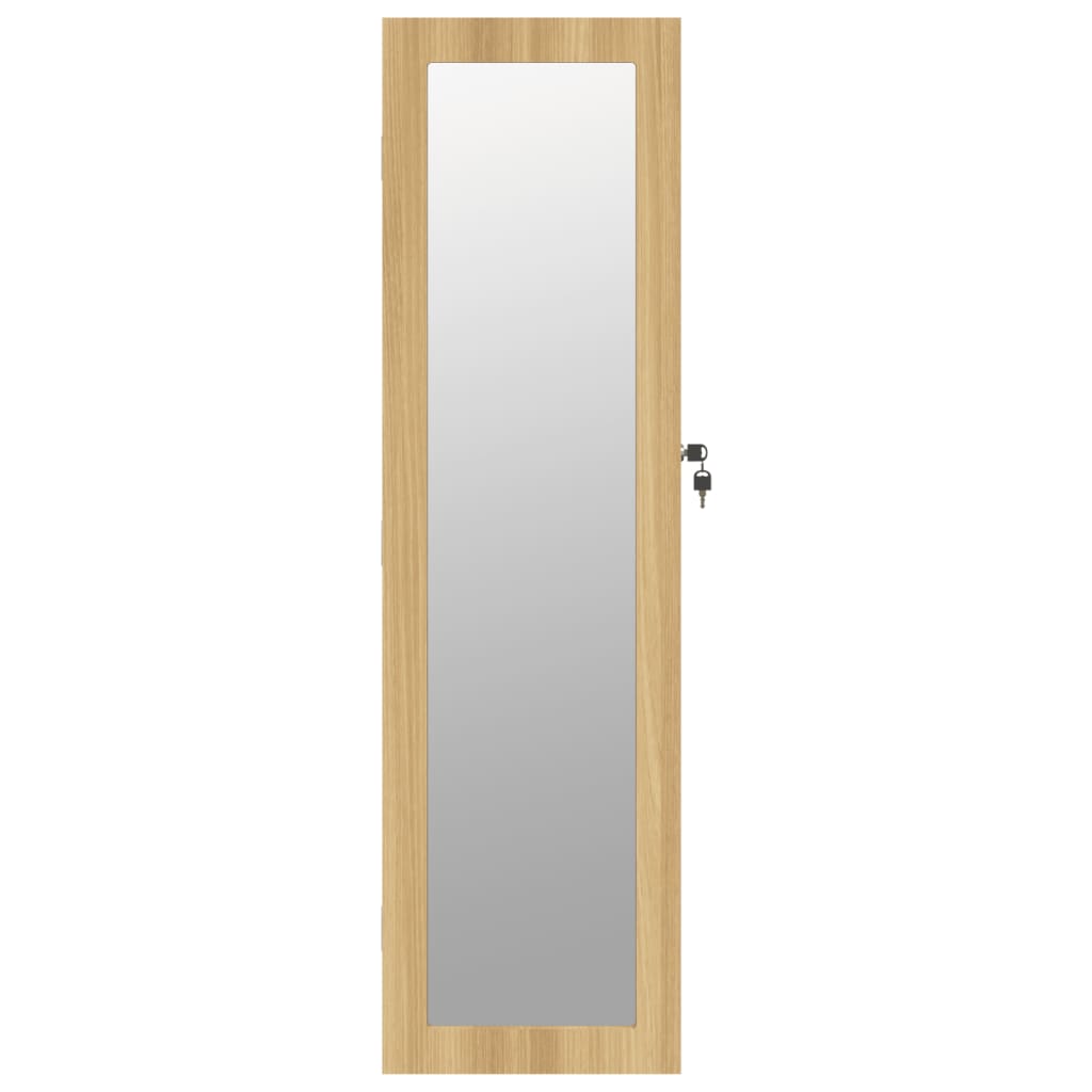 Mirror Jewellery Cabinet Wall Mounted 30x8.5x106 cm
