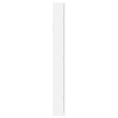 Mirror Jewellery Cabinet with LED Lights Wall Mounted White