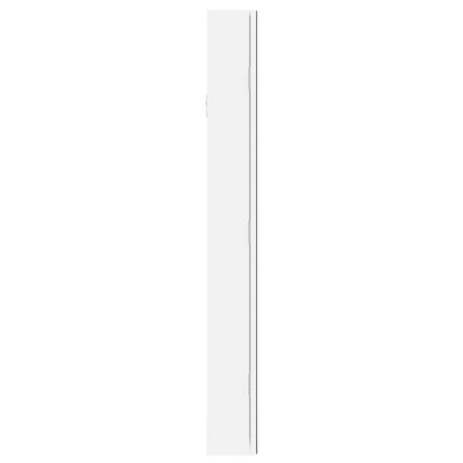 Mirror Jewellery Cabinet with LED Lights Wall Mounted White