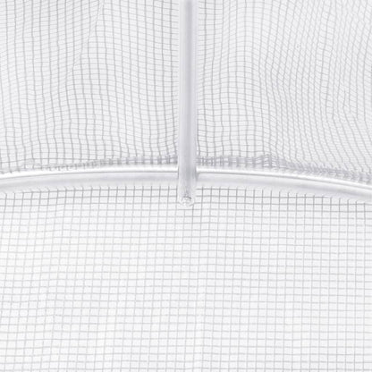 Greenhouse with Steel Frame White 4 m² 2x2x2 m