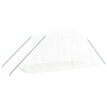 Greenhouse with Steel Frame White 8 m² 4x2x2 m