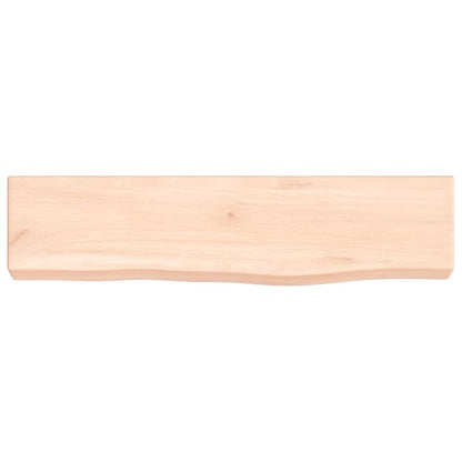 Wall Shelf 40x10x4 cm Untreated Solid Wood Oak