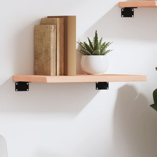 Wall Shelf 40x20x2 cm Untreated Solid Wood Oak