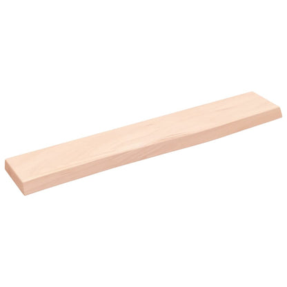 Wall Shelf 60x10x2 cm Untreated Solid Wood Oak