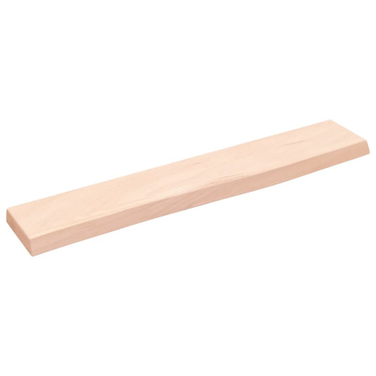 Wall Shelf 60x10x2 cm Untreated Solid Wood Oak