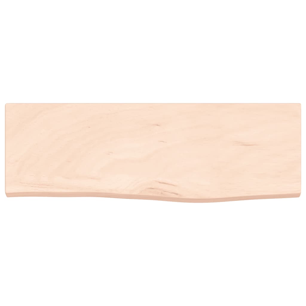 Wall Shelf 60x20x2 cm Untreated Solid Wood Oak